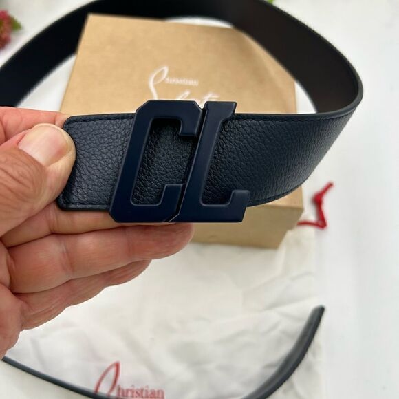 SOLD Men’s Christian Louboutin happy RUI  CL logo leather belt size 100 cm Italy - Picture 9 of 9